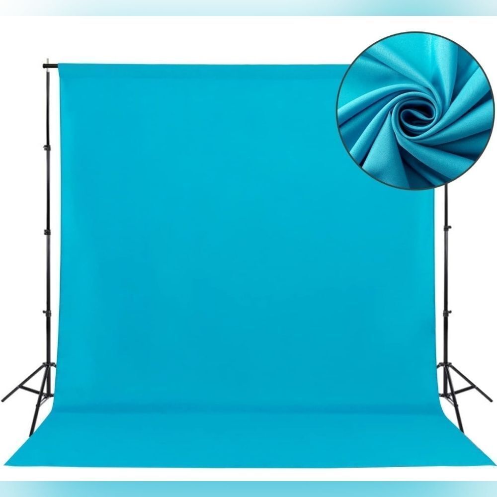 🔥Turquoise 8x10 Ft Soft Fabric Photography Backdrop